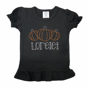 Personalisiertes Halloween-Shirt, monogrammiertes Herbstshirt, Mädchen-Herbstshirt, Jungen-Herbstshirt, ARB