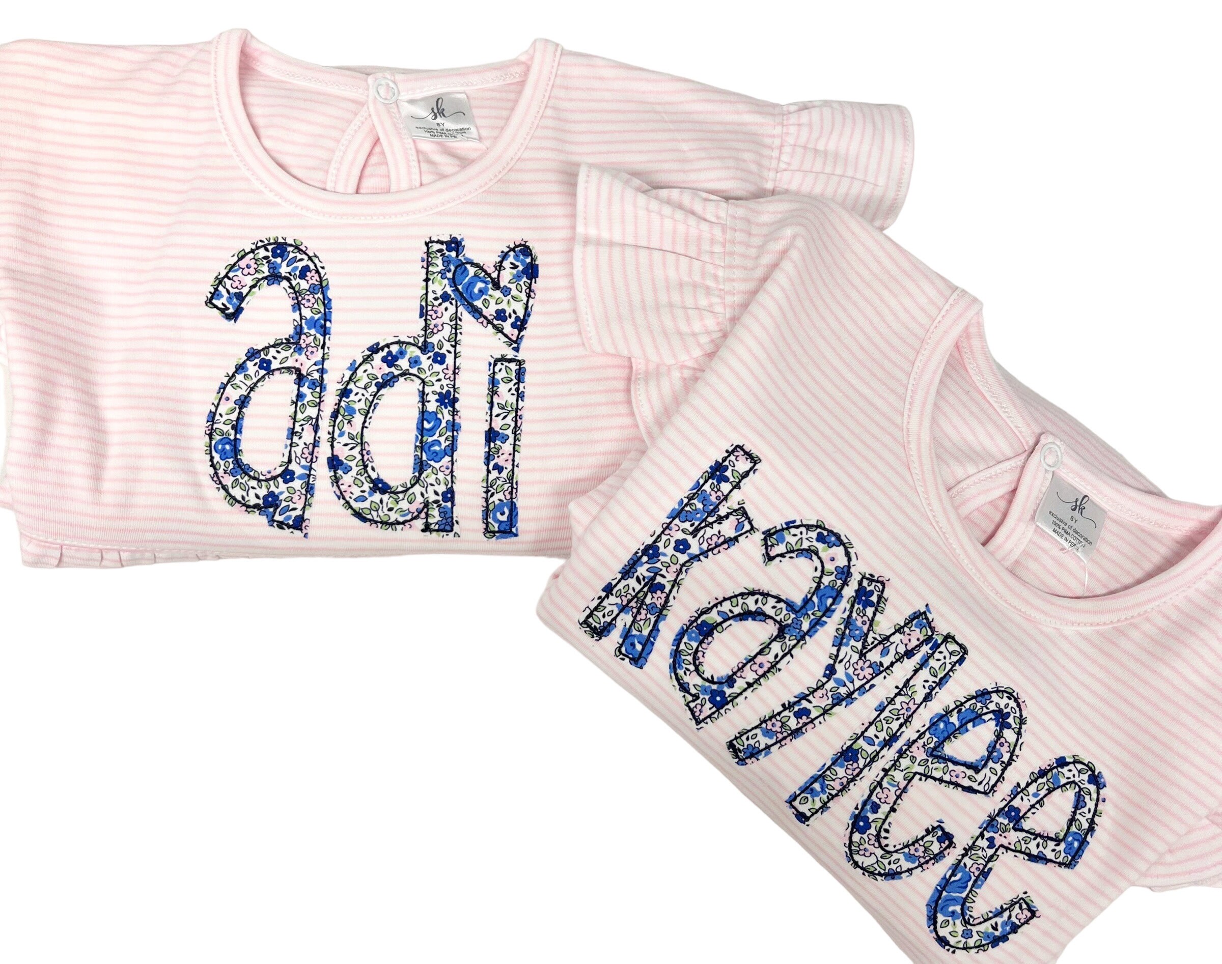 Monogrammed dresses top for toddlers