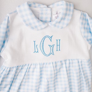 Tenue de retour à la maison pour bébé garçon, nouveau-né, brodée, avec couverture, bleu