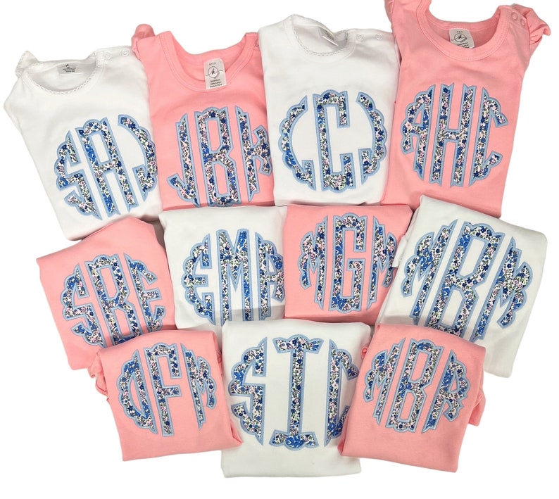 Baby girl bubble, monogrammed outfit, personalized toddler girl, summer outfit, sk creations, monogrammed bubble image 8