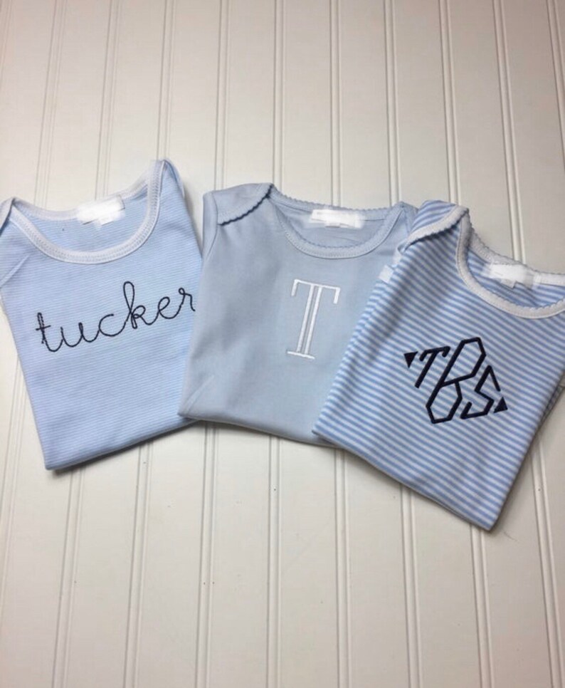 monogram newborn outfit