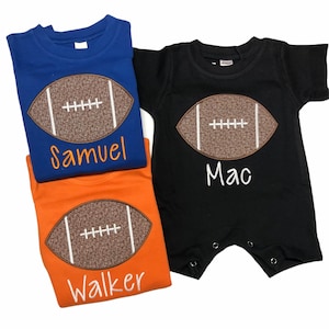 Boys football outfit, football romper, baby boy clothing, toddler boy clothing, monag image 5