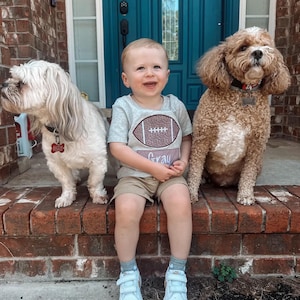 Boys football outfit, football romper, baby boy clothing, toddler boy clothing, monag