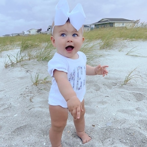 Girls monogrammed outfit, monogrammed romper, personalized romper, name outfit, sk creations