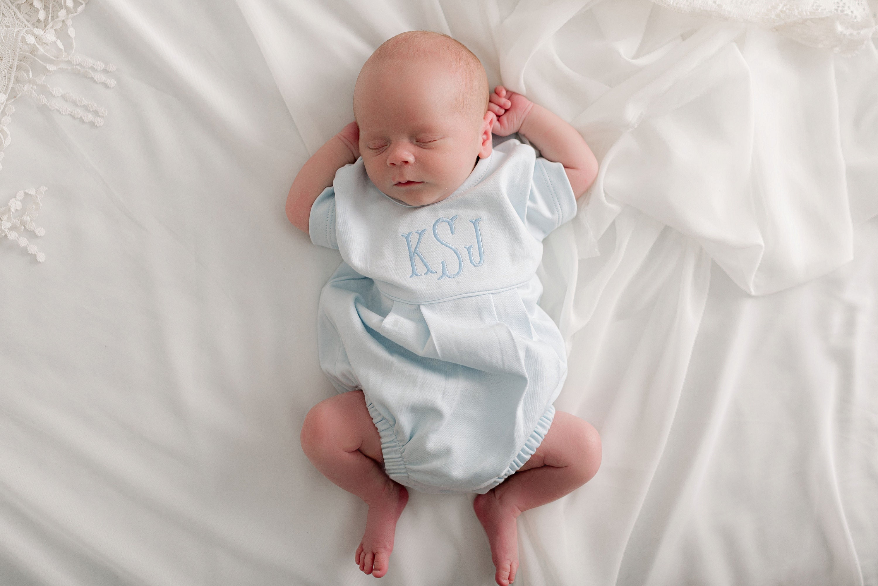 Personalized Boys bubble, monogrammed bubble, coming home outfit, sk creations, pima cotton,