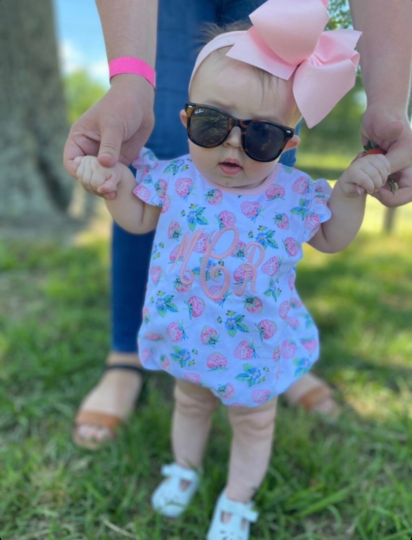 Monogrammed Bubble Girls Strawberry Outfit Girls Bubble Etsy