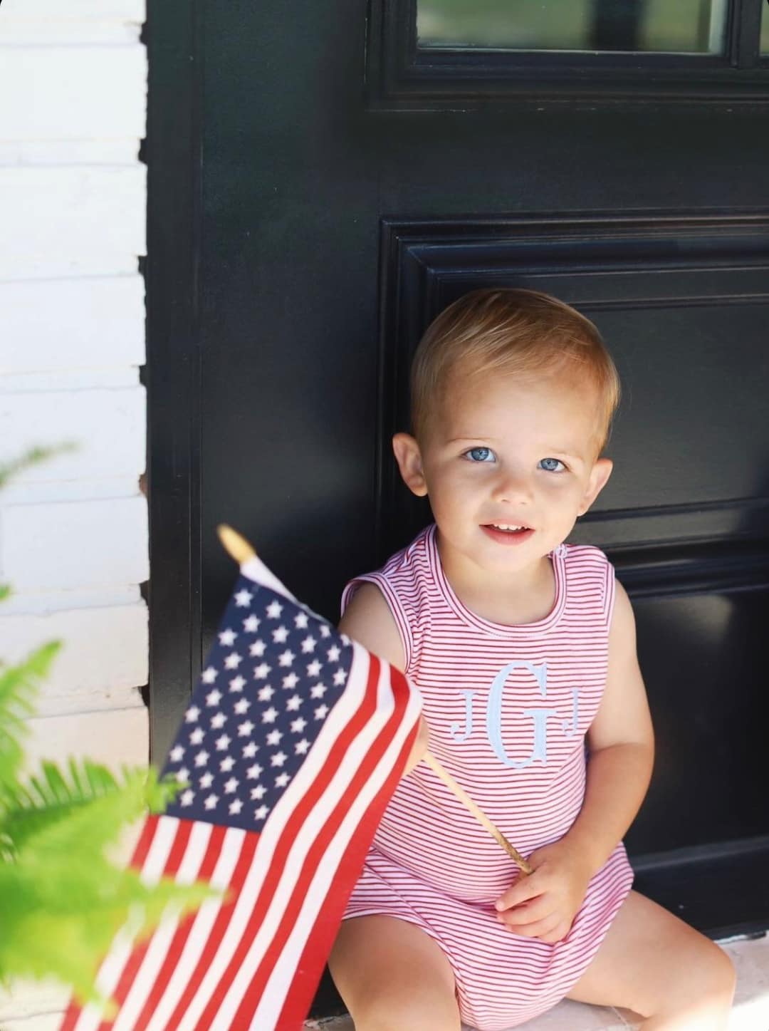Baby Boy Fourth of July Outfit, Patriotic Outfit, Monogrammed, Bubble, Pima Cotton, Sk Creations 