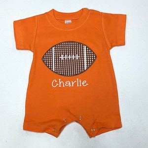 Boys football outfit, football romper, baby boy clothing, toddler boy clothing, monag image 4