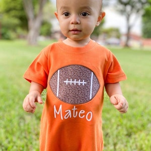 Boys football outfit, football romper, baby boy clothing, toddler boy clothing, monag image 2