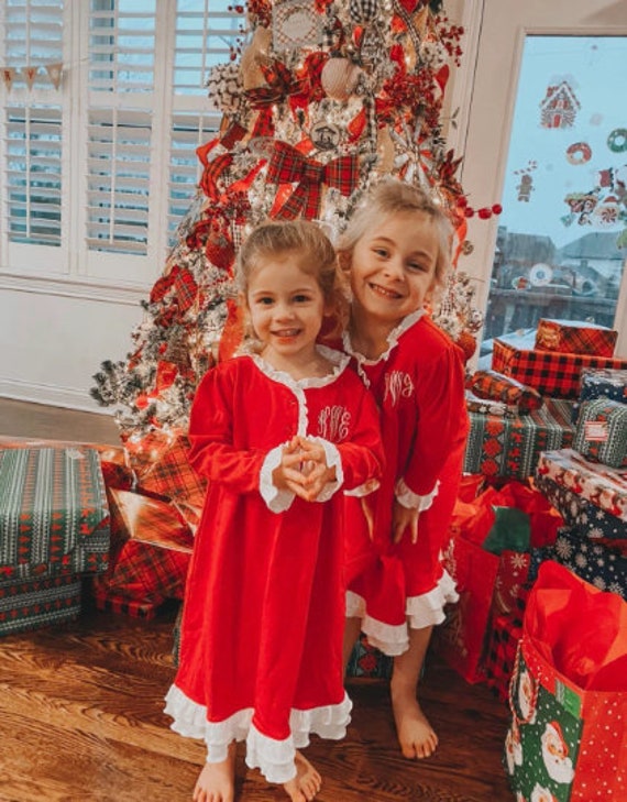Christmas Gown Monogrammed Christmas Outfit Monogrammed Gown