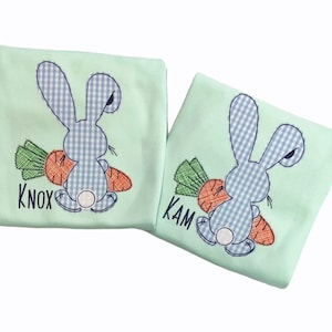 Easter Shirt, kids Easter bunny outfit, personalized Easter shirt, applique Easter Shirt, romper