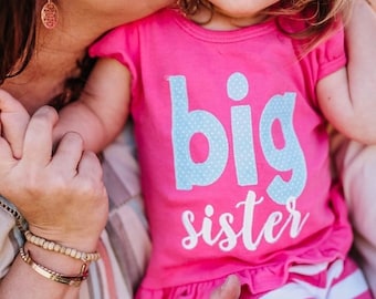 Big sister shirt, custom big sister shirt, appliqué, sk creations, BB