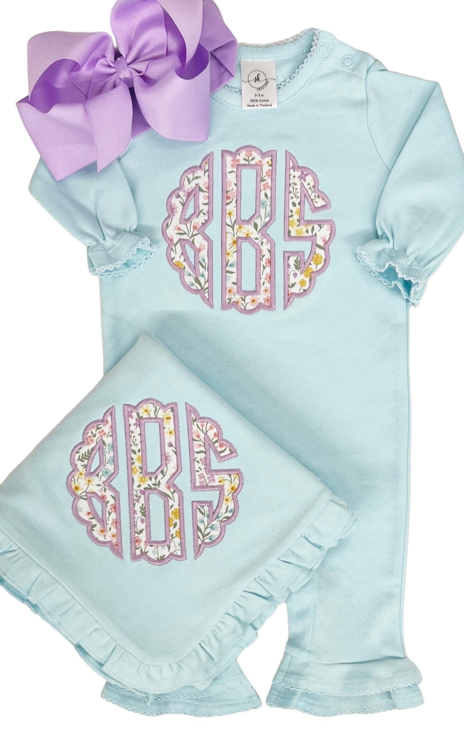 Baby Girl Coming Home Outfit Hospital Outfit Monogrammed Personalized Sk Creations Pink Ruffle Etsy UK