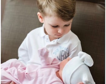 Personalized Big brother shirt, monogrammed Big Brother polo shirt, sibling shirt, short sleeve, long sleeve, baby announcemnt shirt