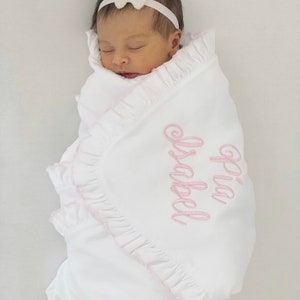 Baby blanket, personalized baby blanket, monogrammed baby shower gift, stroller blanket, pima cotton