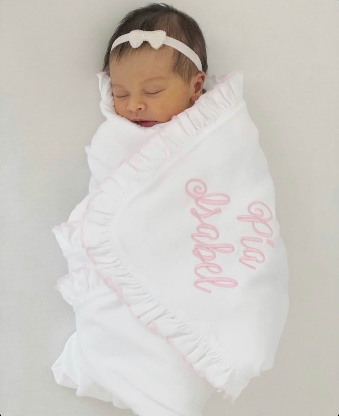 Kocyk dla dziecka, spersonalizowany kocyk dla dziecka, monogramowany prezent na baby shower, kocyk do wózka, bawełna pima