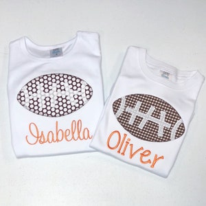 Boys football shirt, girls football shirt, appliqué football shirt, custom team football shirt, ARB, personalized football shirt