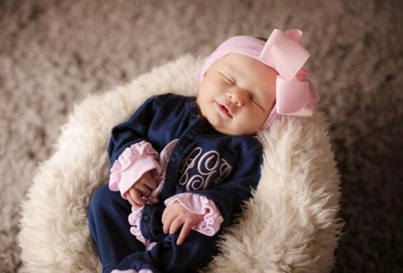 Baby Girl Coming Home Outfit, Footie, Baby Girl Gift, Newborn Girl