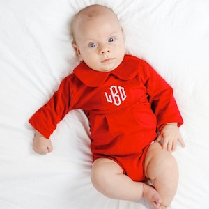Baby boy coming home outfit monogrammed bubble photo outfit image 8