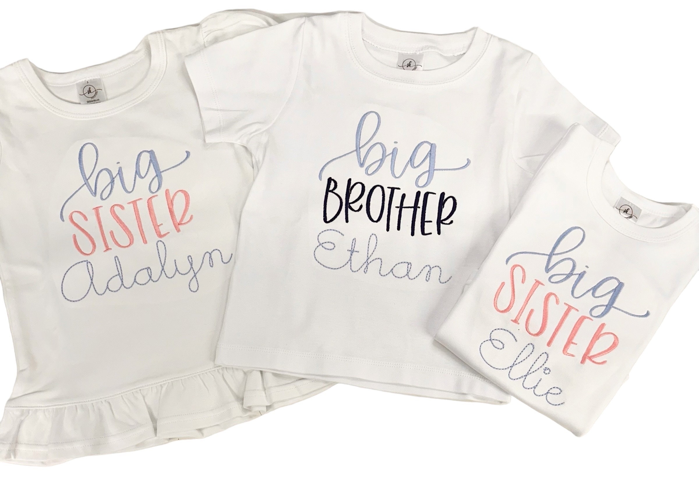 Personalized Big Sister Shirt, Custom Big Brother Shirt, Little Sister, Little Brother, Outfit, SK Creations, image size:2400x1656