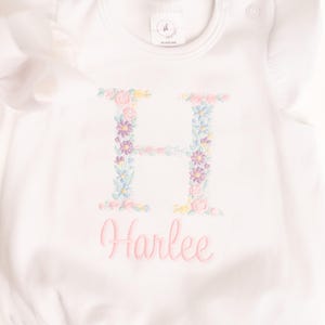 baby girl coming home outfit, girls bubble,  summer coming home outfit, girls bubble, summer outfit, monogram, personalized, sk creations,