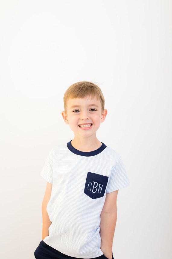 Boys Monogram Shirt Boys Monogrammed Tee Boys Monogram 