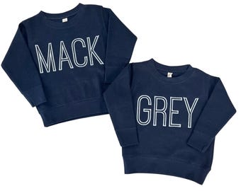 Sudadera para niños, sudadera con monograma para niños, sudadera personalizada, sudadera personalizada para niños, sudadera, sudadera bordada para jóvenes
