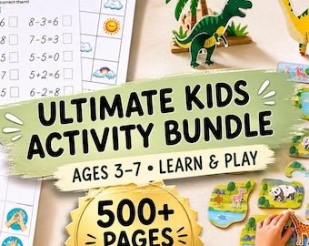 Über 500 Aktivitäten für Vorschulkinder | Arbeitsblätter, Rollenspiele & Beschäftigungsbücher für Kinder von 3–7 Jahren | Lernpaket (PDF)