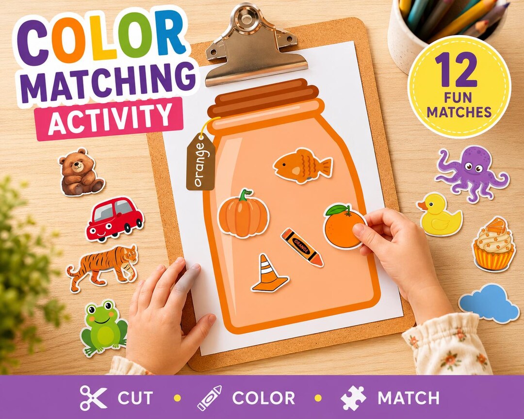 Color Matching Game for Kids | Montessori Color Sorting Activity
