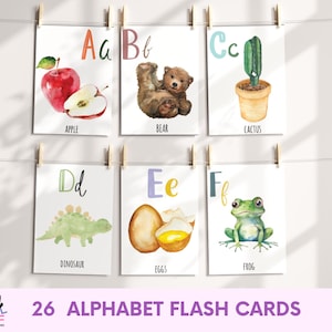 26 schede didattiche dell'alfabeto, schede didattiche ABC, alfabeto Montessori dalla A alla Z, download digitale educativo per bambini, schede ABC colorate