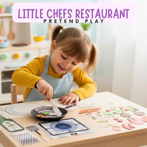Printable Kids Restaurant: Pretend Play Cooking Set (PDF)