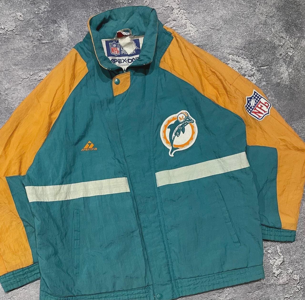 Vintage 90s NFL Miami Dolphins Apex One Retro Jacket Rare - Etsy