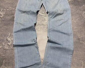 JUST CAVALLI Men's Light Wash Blue Straight Leg Jeans Size 34 48