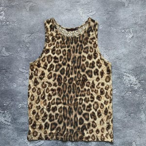 トップス 00s dolce&gabbana glitter tank top brown Vintage Dolce Gabbana Tank - Etsy