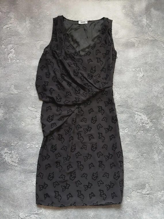 Moschino Cheap and Chic, Vintage Moschino Cheap And Chic Luxury Butterfly Drape Dress Size I40
