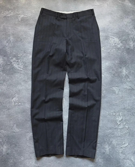 Canali, Vintage Canali Luxury Old Money Wool Striped Trousers Pants Mens Size 46R