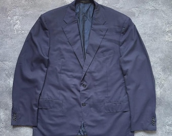 Vintage Corneliani Luxury Virgin Wool Blue Blazer Jacket