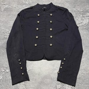 Vintage Military Napoleon Hussar Japanese Grunge Distressed Jacket Y2K