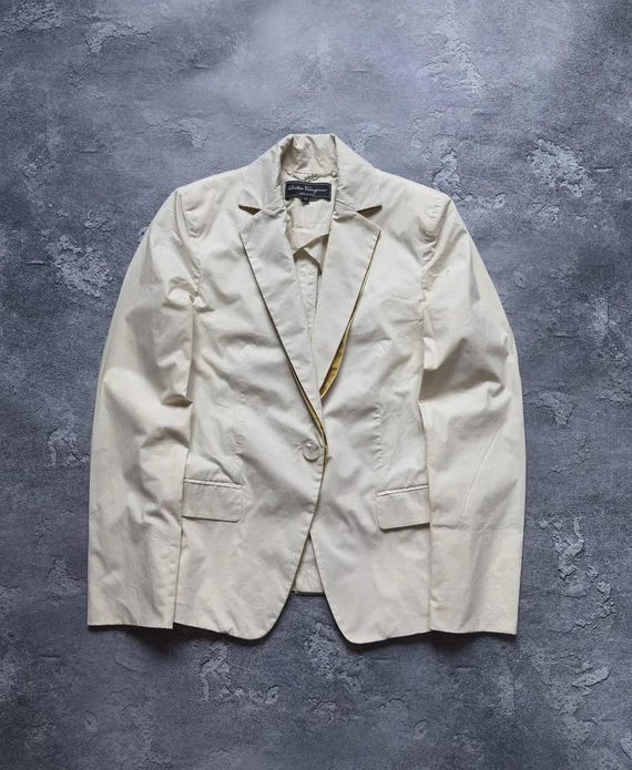 Salvatore Ferragamo, Vintage Salvatore Ferragamo Luxury Old Money Women’s Blazer Jacket Size 42