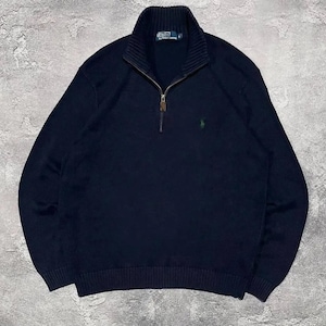 Vintage Polo Ralph Lauren 1/4 Zip Knitted Sweater Size L