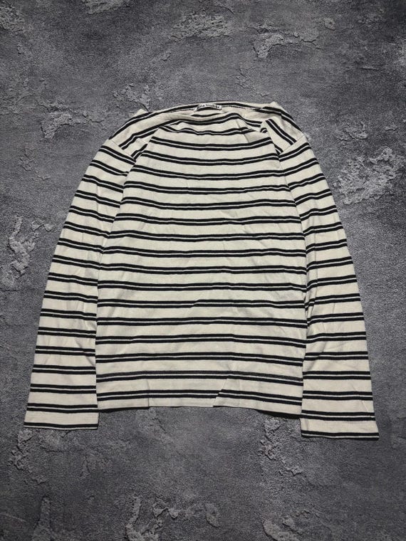 Acne Studios, Acne Studios Davana Stripes PSS17 Striped Long Sleeve Top Size M Boatneck Shirt