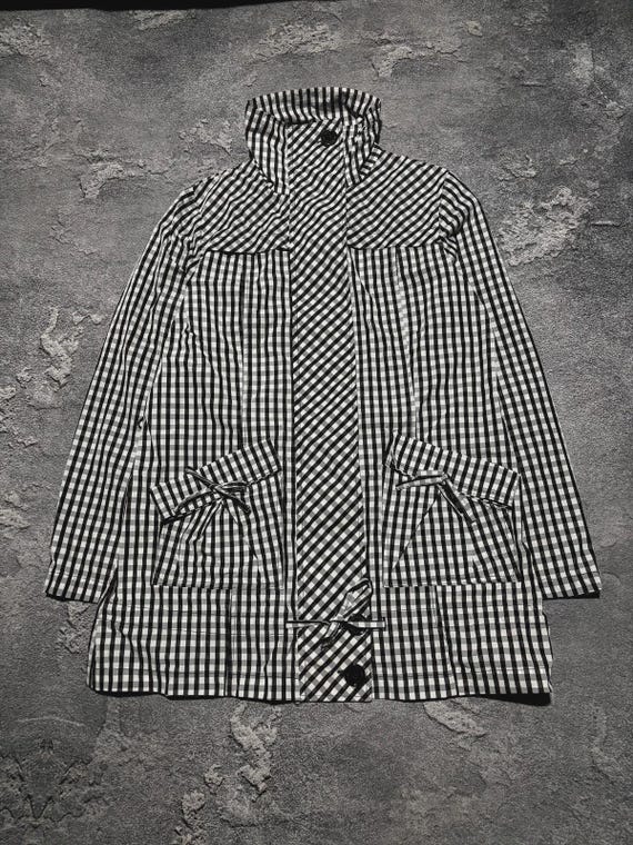 Armani Jeans, Vintage Armani Jeans 30th Anniversary Gingham Check Jacket Womens Sz IT 42 US 6