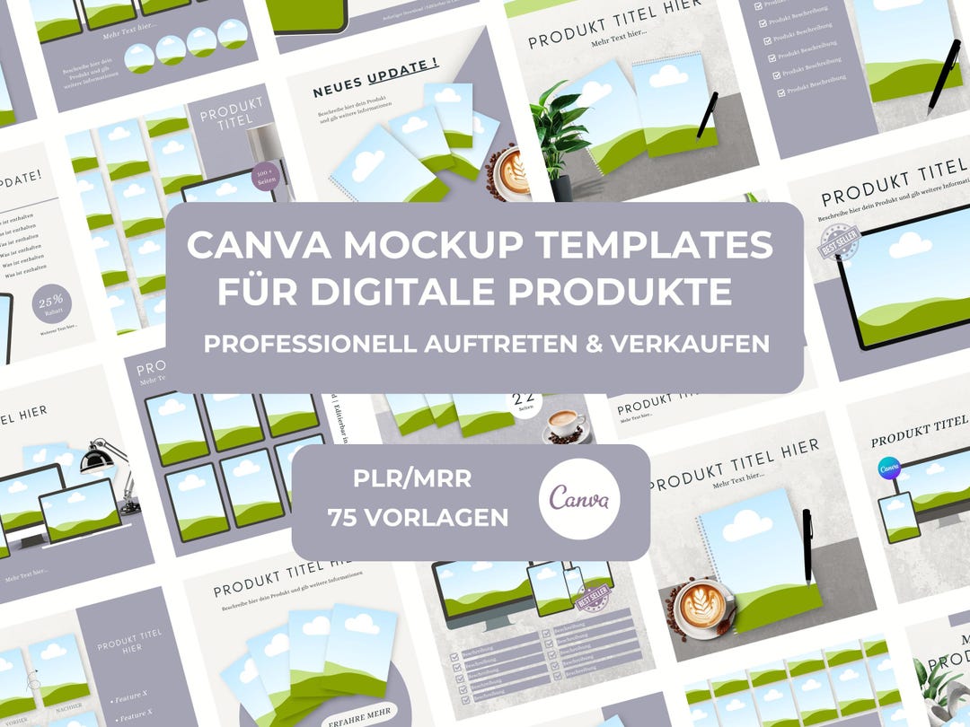 75 Canva Mockup Templates for Digital Products | PLR & MRR | Mockups ...
