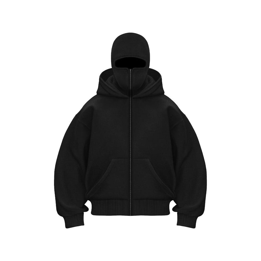 Ninja Black Hoodie | Covered Face Urban Style - Etsy