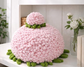 Handmade crochet chrysanthemum pillow | decorative pillow