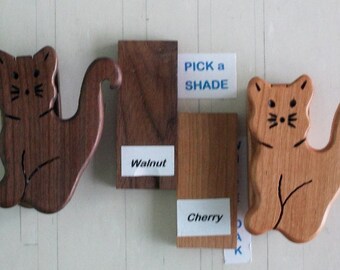 Room Organizer Wall Hanging 3PCS Key Hook Cartoon Cat For Bathroom Towel Hook BL
