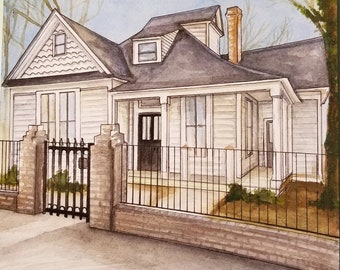 Home Illustration | closing gift | architecture | house | Watercolor | Custom