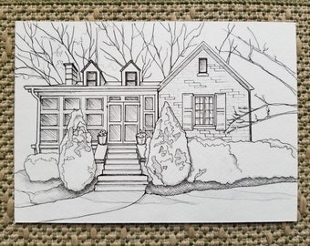 Home Illustration | closing gift | architecture | house | Drawing | Custom