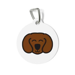 Custom Pet Tag with Cute Dog Design, Personalized Dog ID Tag, Unique Pet Accessory, Gift for Pet Lovers, Animal Tag for Dogs