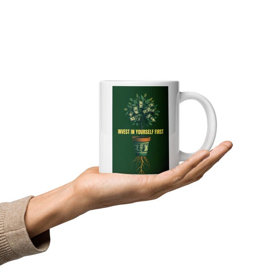 White glossy mug